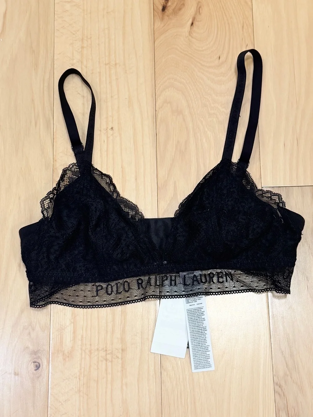 NWT Polo Ralph Lauren Women’s Triangle Lace Unlined Bralette